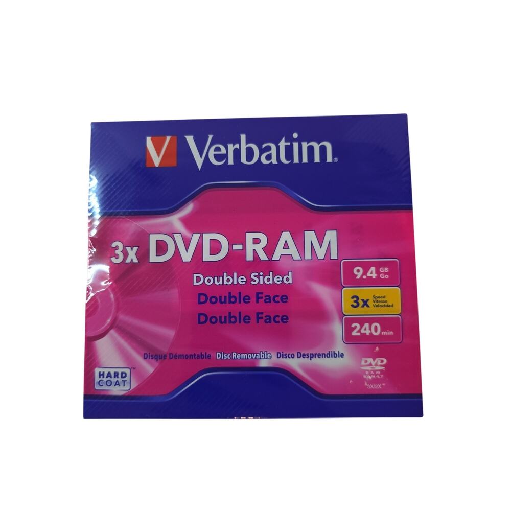 Verbatim DVD RAM Double Sided 9.4GB 240 min #95003 Hard Coat